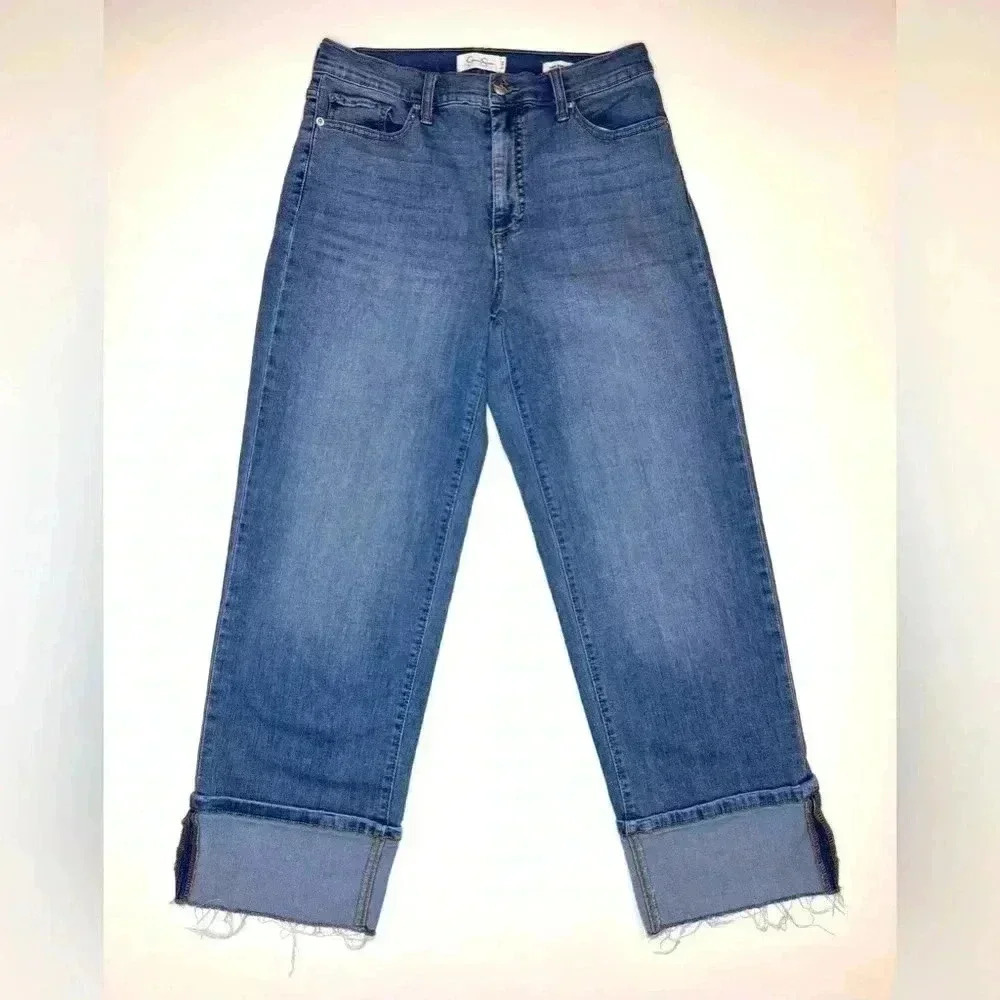Jessica Simpson Women’s High Rise Ankle Straight Jeans Size- 6/28